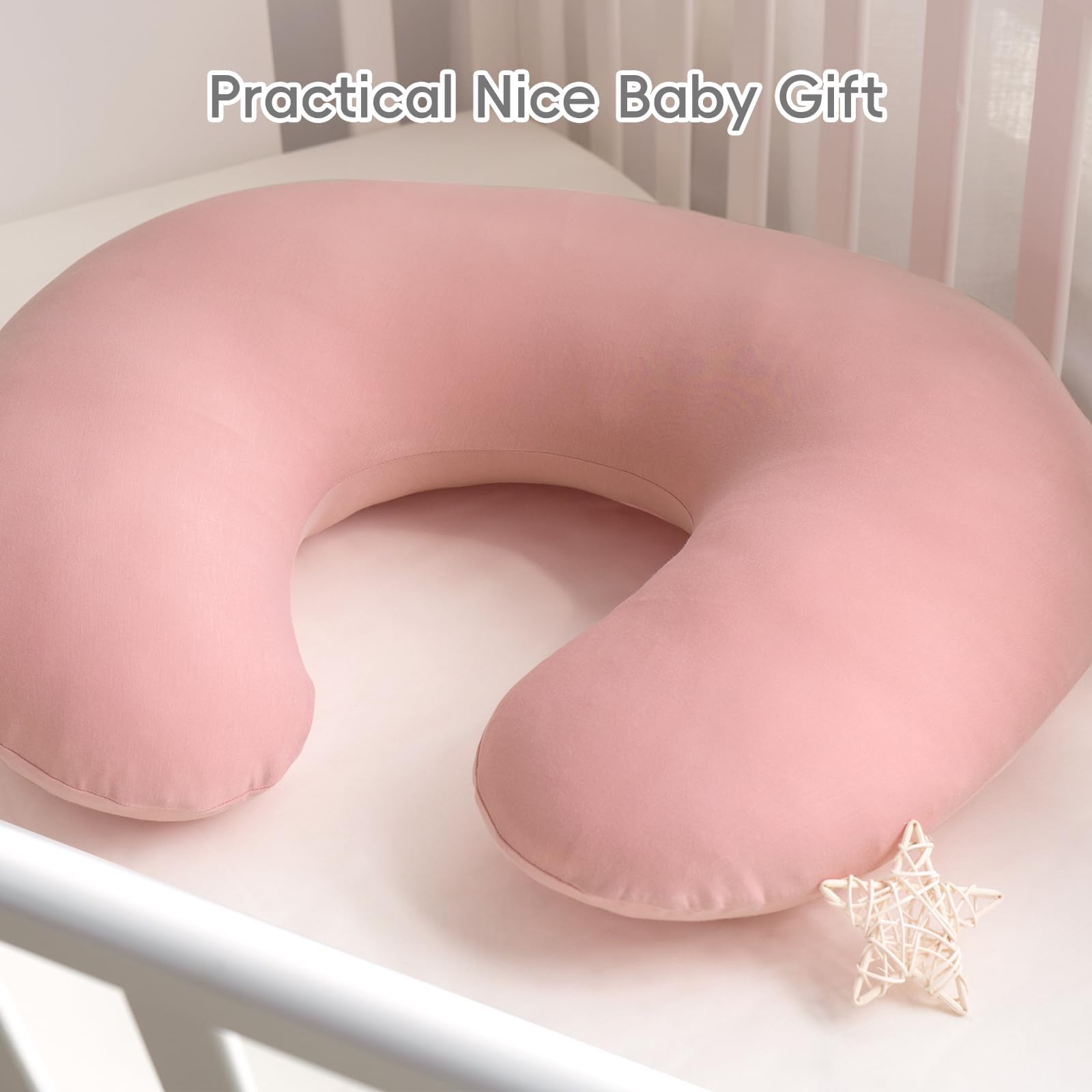 FUNUPUP bamboo nursing pillow cover gift-ready packaging appeals as a thoughtful baby shower gift