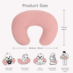 FUNUPUP bamboo nursing pillow cover hidden-zipper closeup highlighting secure fit