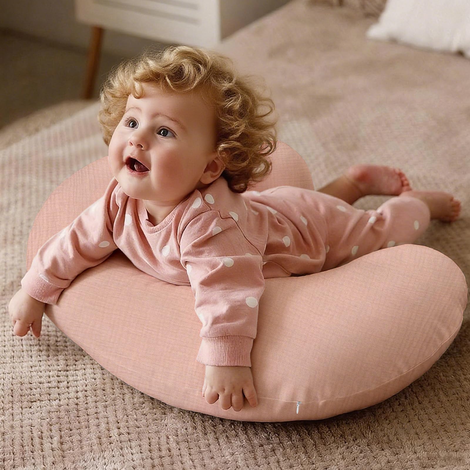 FUNUPUP hidden zipper design on a nursing pillow cover for safety