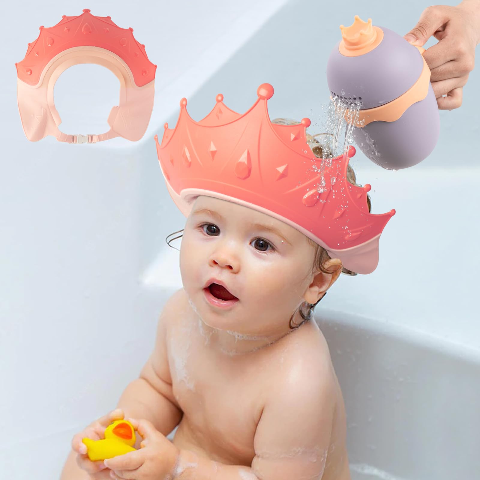 FUNUPUP bath visor is versatile for haircuts and sun shading during outdoor fun.