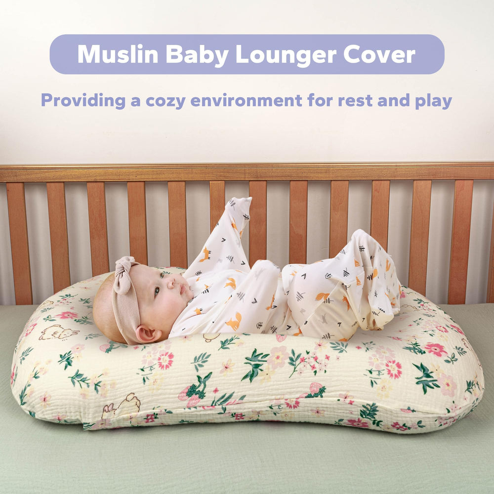 FUNUPUP Muslin Baby Lounger Cover all-season softness provides year-round comfort