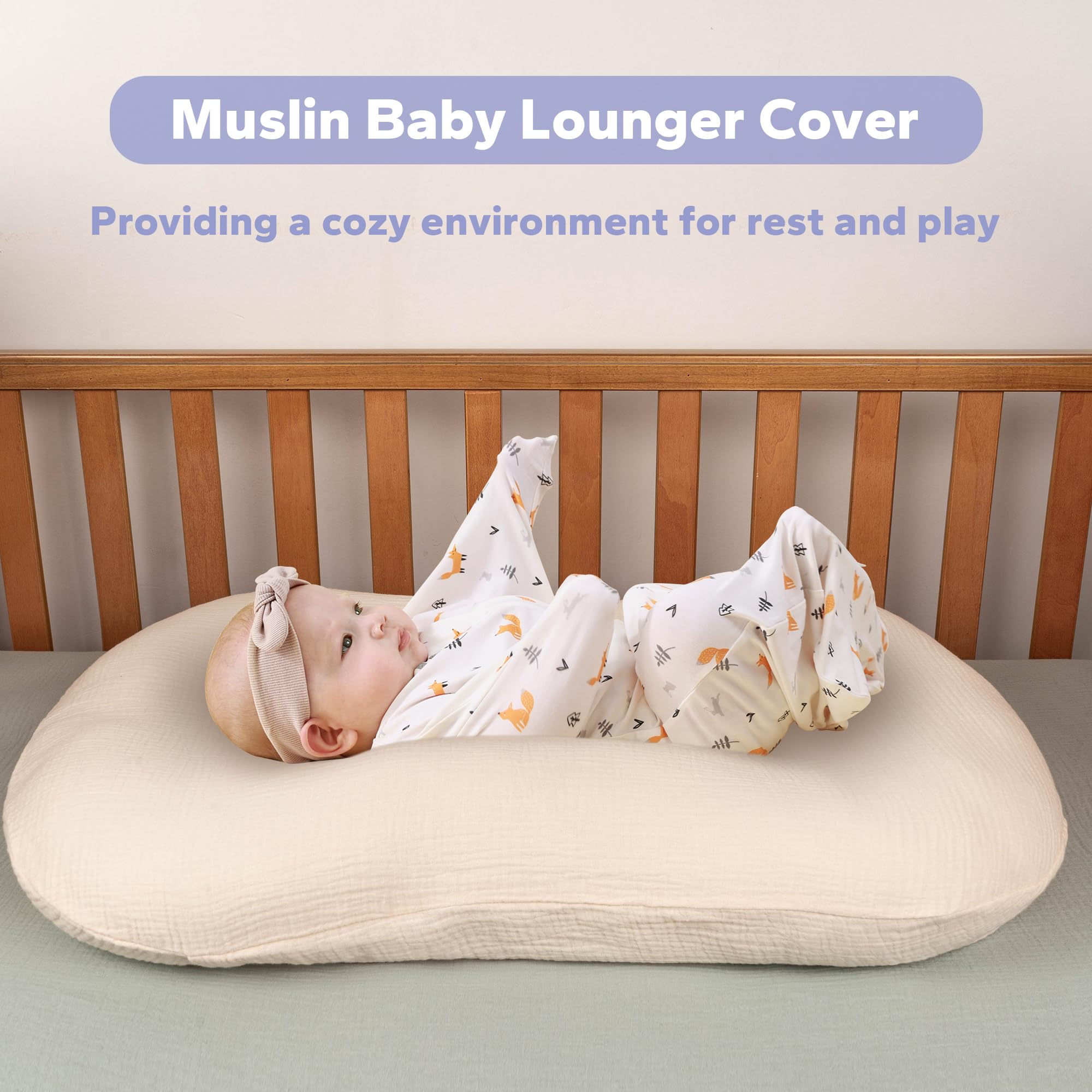 FUNUPUP muslin cover beige after-wash softness remains durable