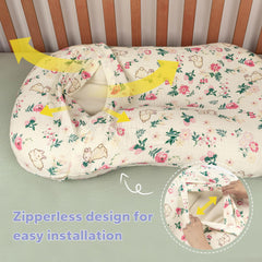 FUNUPUP Muslin Baby Lounger Cover machine-washable design ensures quick cleanup
