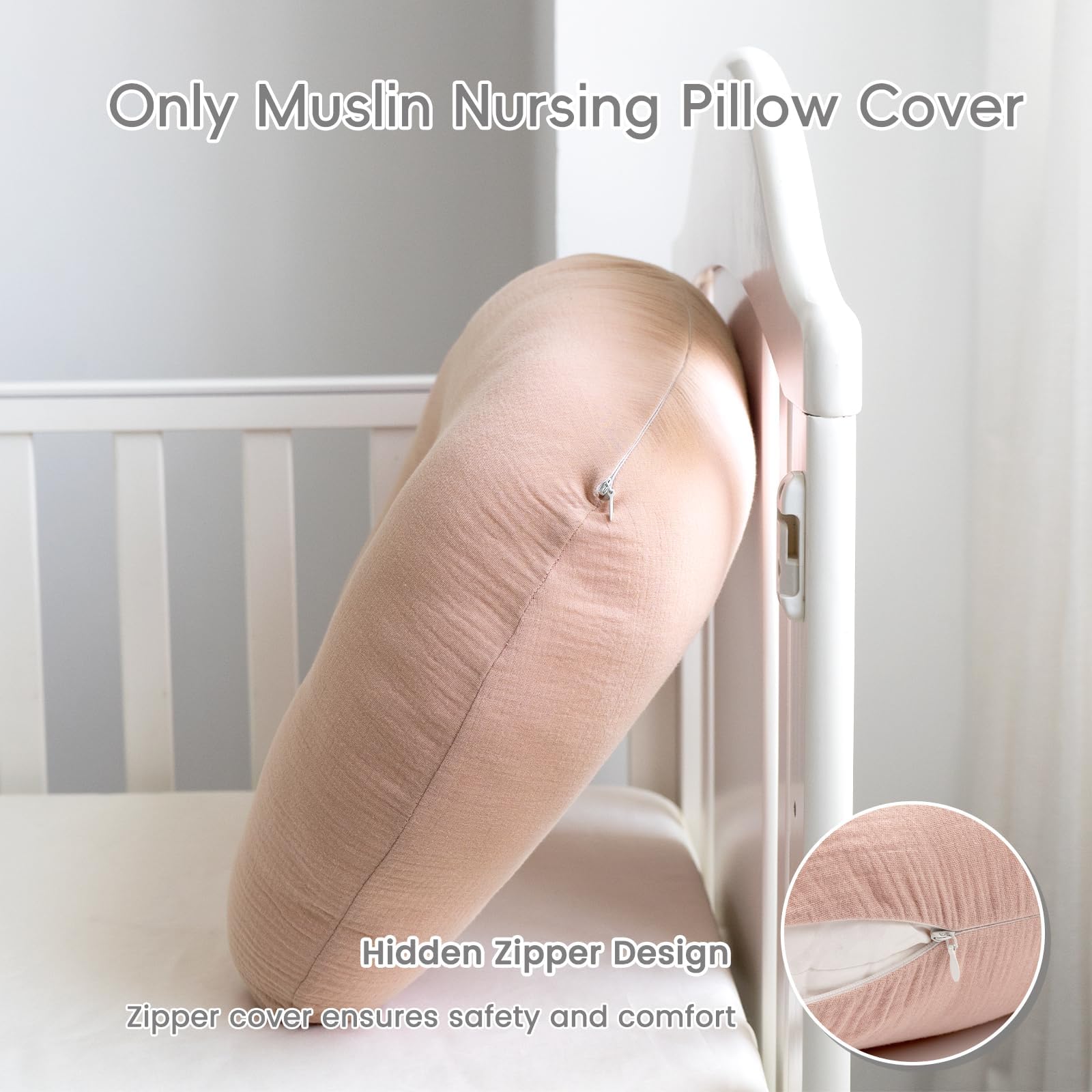FUNUPUP blush nursing cover soft cotton, breathable surface for skin-friendly cuddles.
