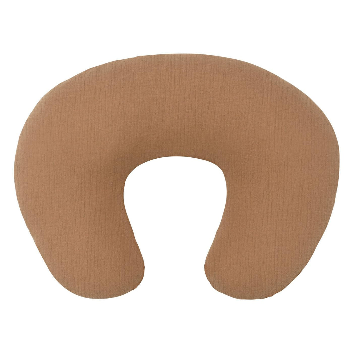 FUNUPUP muslin nursing pillow cover close-up shows soft skin-friendly fabric for baby comfort.