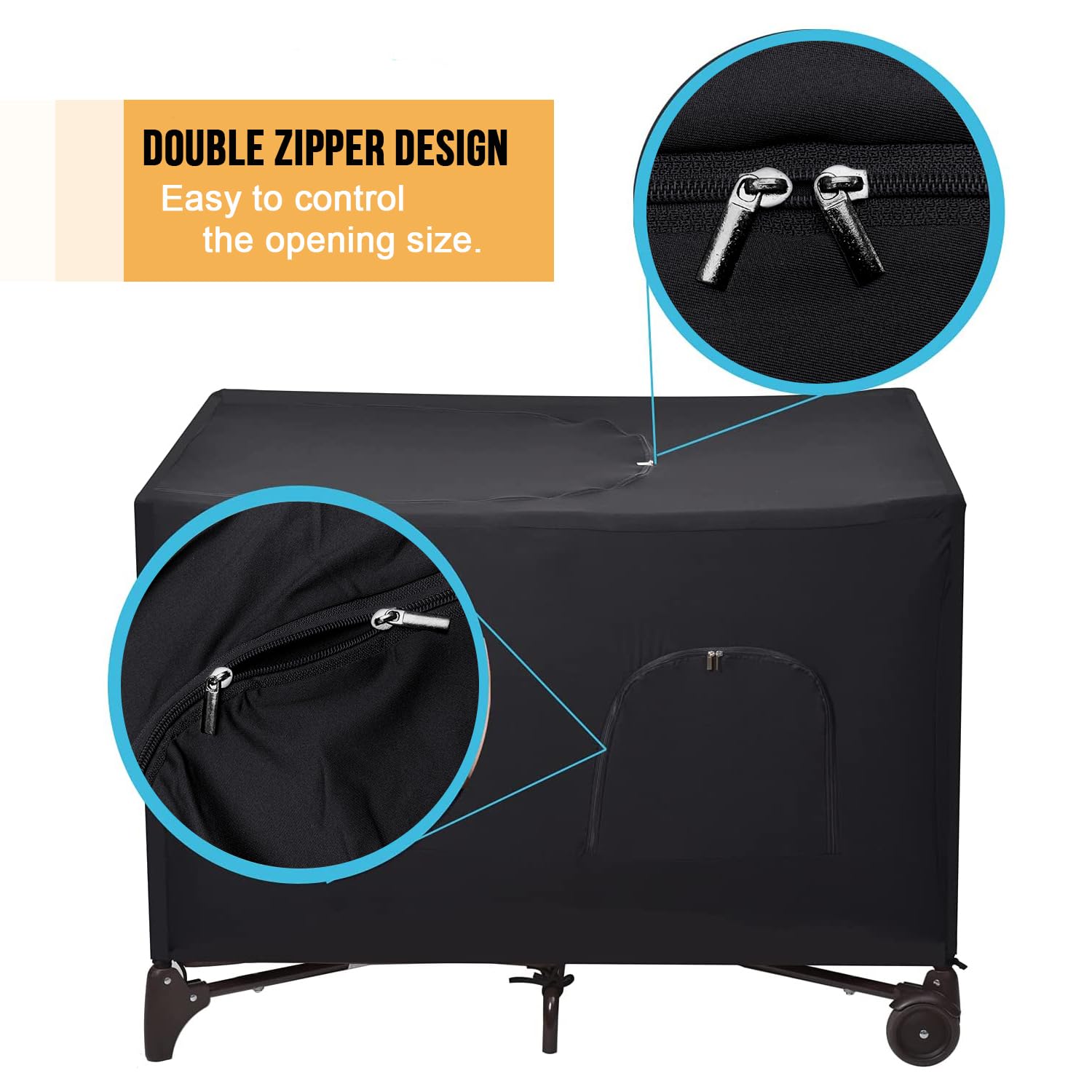 Funvalley Surperfect blackout crib canopy cover in use during daytime rest.