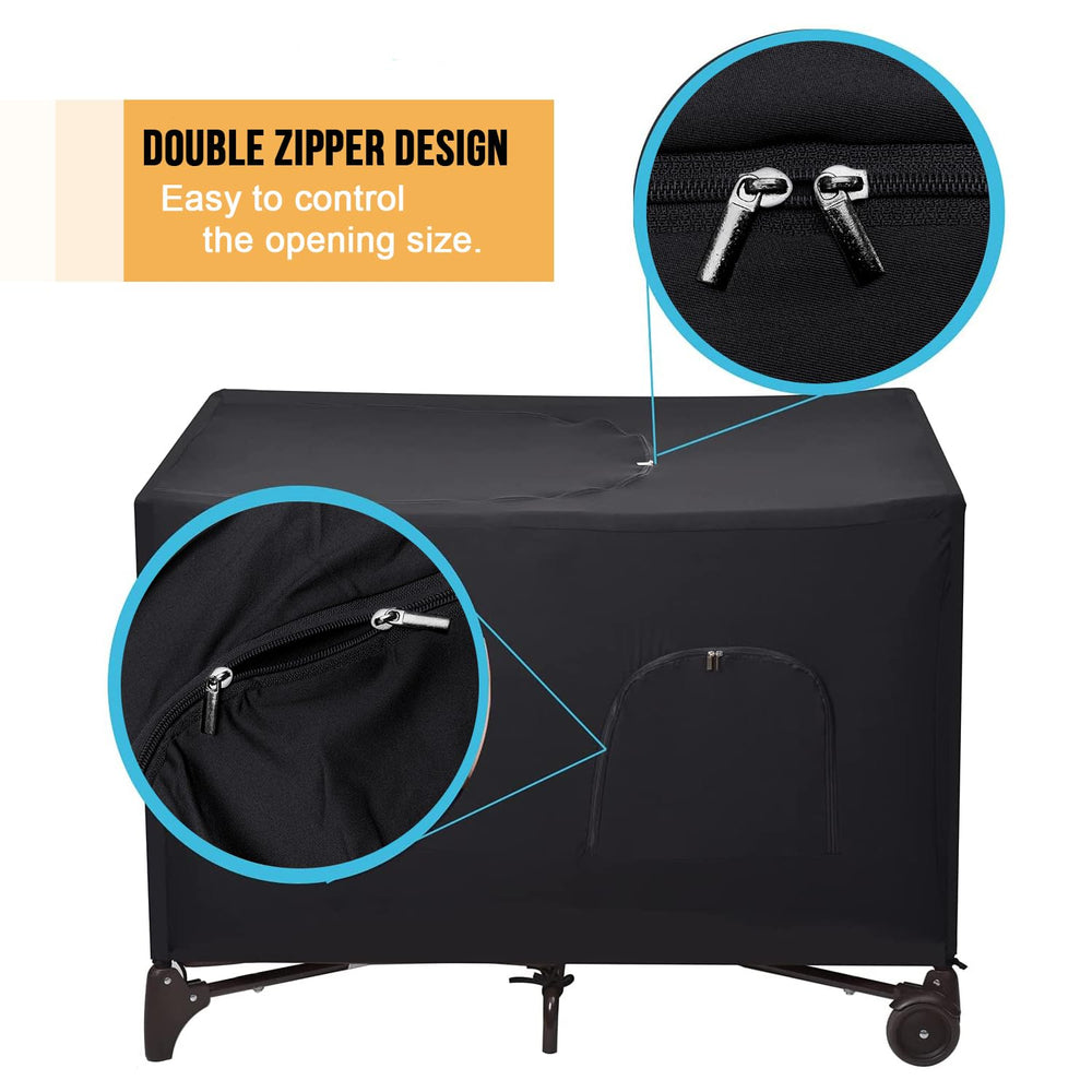 Funvalley Surperfect blackout crib canopy cover in use during daytime rest.