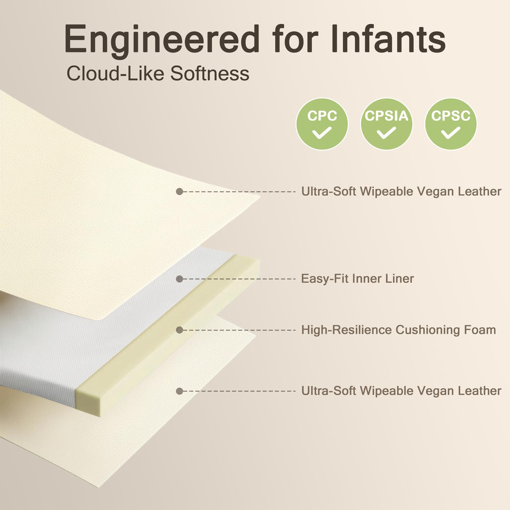 Funyoo beige padded mat in nursery demonstrates versatile use