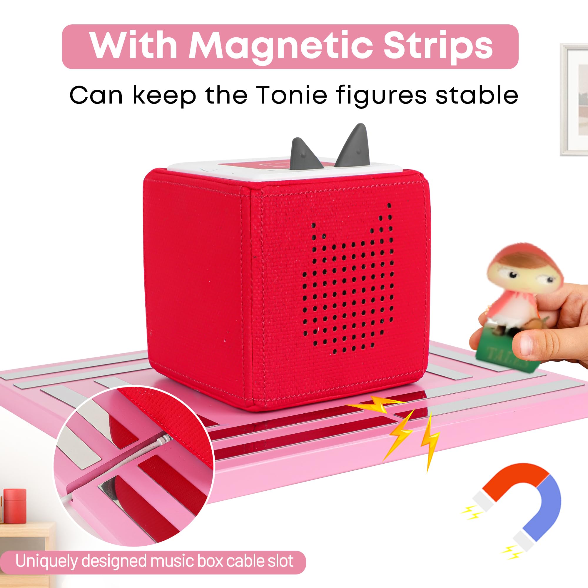 FURAOMEILI Rounded-safety-edges-toniebox protects little hands during play