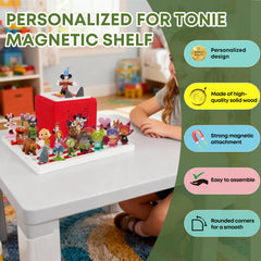 FURAOMEILI Tonies shelf wood rounded edges ensure kid safety