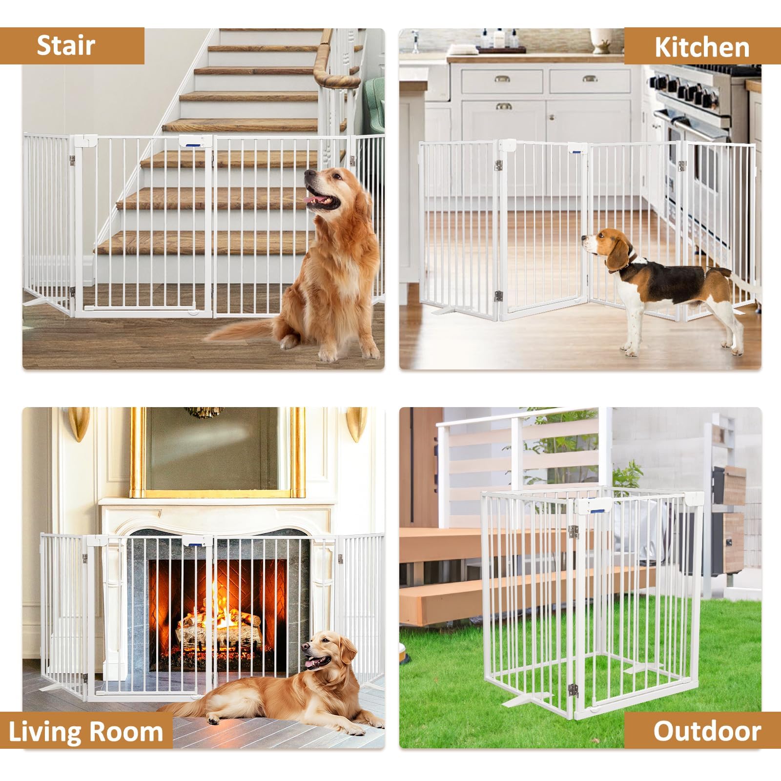 Furggis 24-inch wide gate in use at doorway, ideal barrier for pets