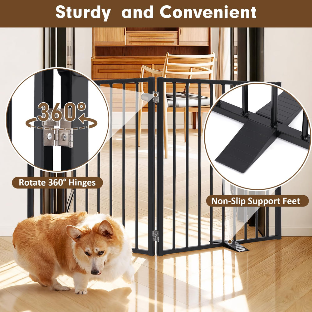 Furggis 52in dog gate door provides convenient access while pets stay contained.