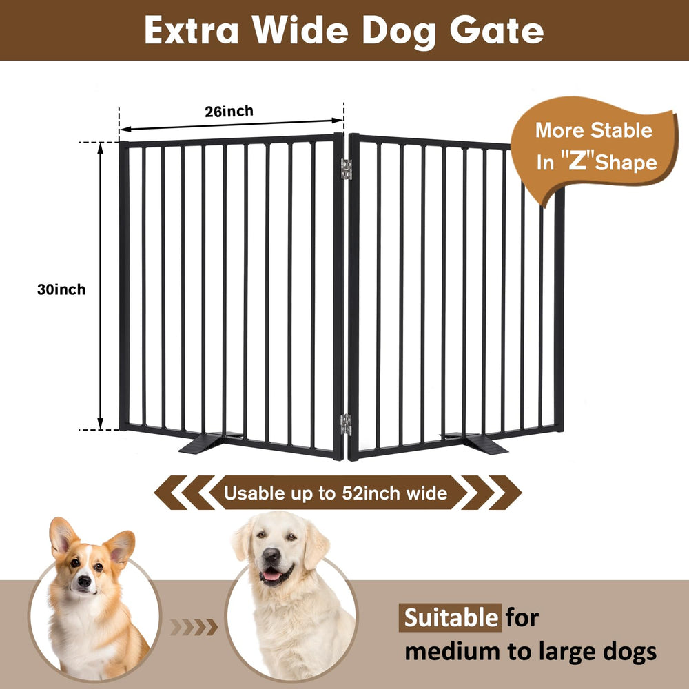Furggis 52in dog gate used indoors or outdoors for versatile containment.