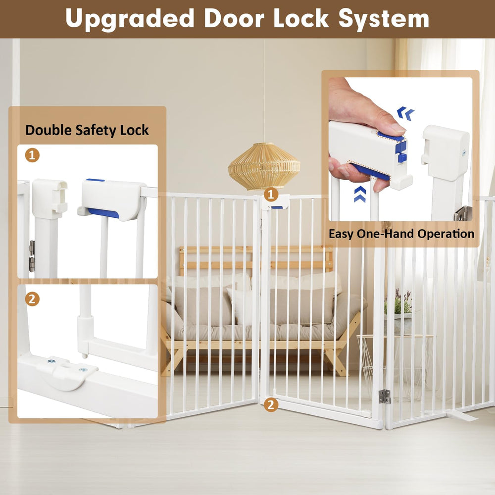 Furggis dog gate auto-close feature visualized during convenient one-handed operation for easy transitions