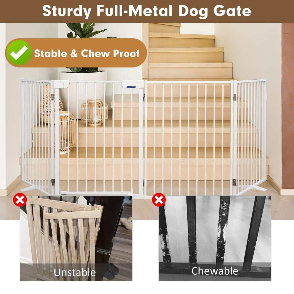 Furggis freestanding gate with wall-mount option demonstrates durable versatility for fixed routes