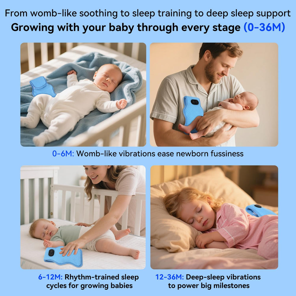 Furlerkam vibrating sleep soother unboxing image with easy-to-follow instructions.