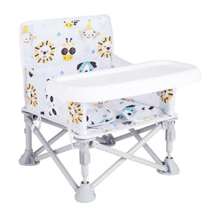 Furmubei portable baby booster seat with tray for convenient meals on the go.