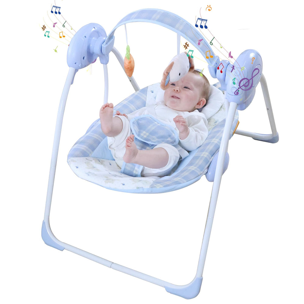 Furmubei portable baby swing folded compact for travel and storage