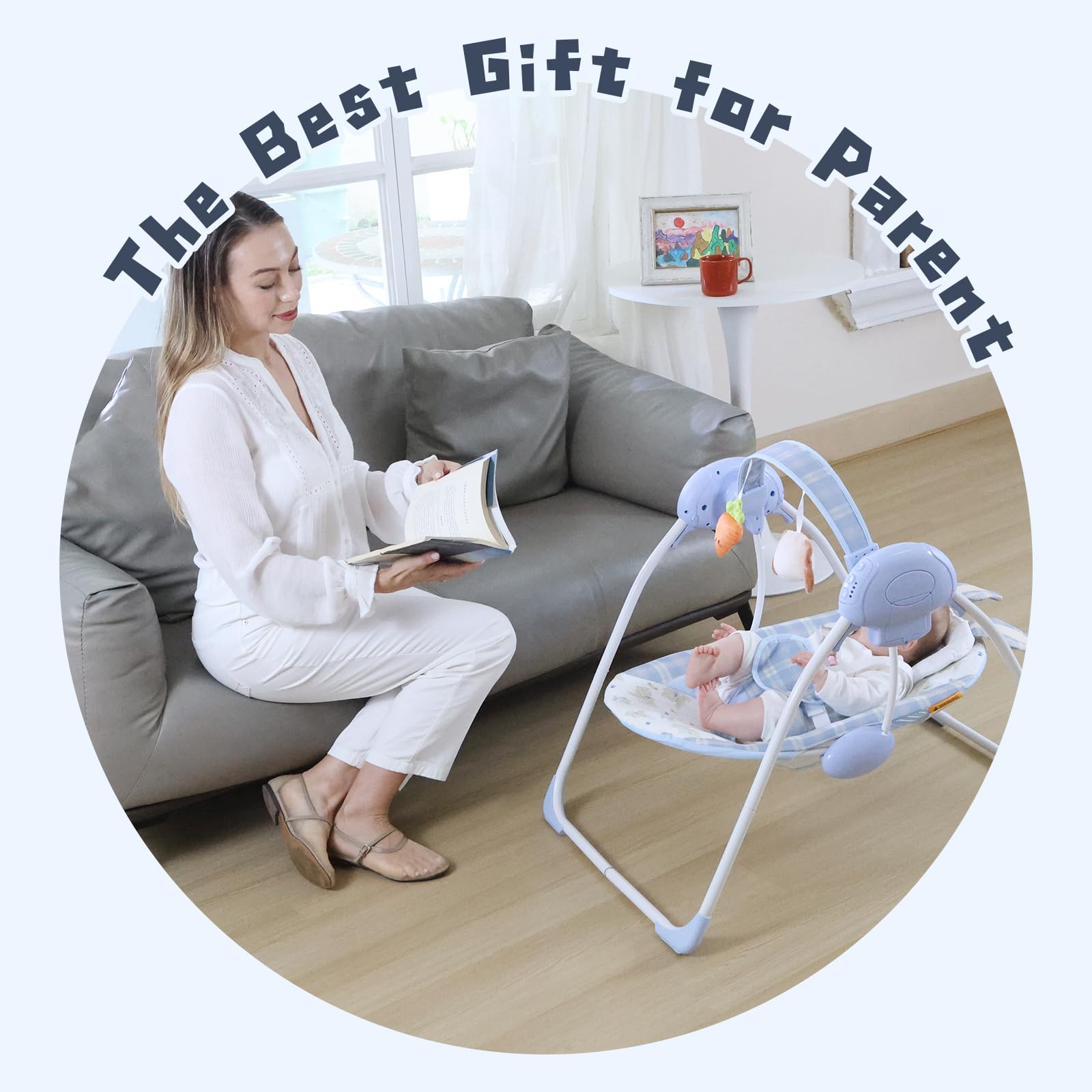 Furmubei cushioned seat with 5-point harness emphasizes safety and secure seating