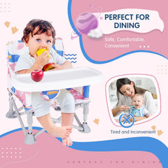 Furmubei travel-friendly booster seat in compact carry bag for easy trips.