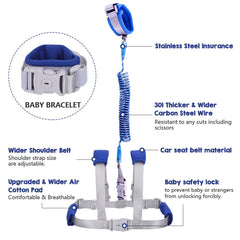 FurPaw 2in1 design blue backpack and wrist leash for versatile use