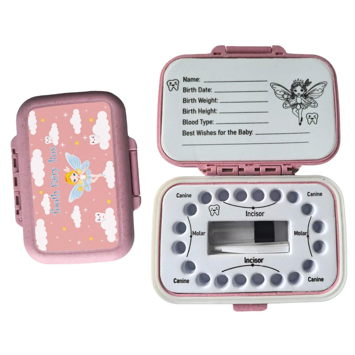 FurPaw Tooth Fairy Box Pink close-up shows glossy finish for kid keepsakes