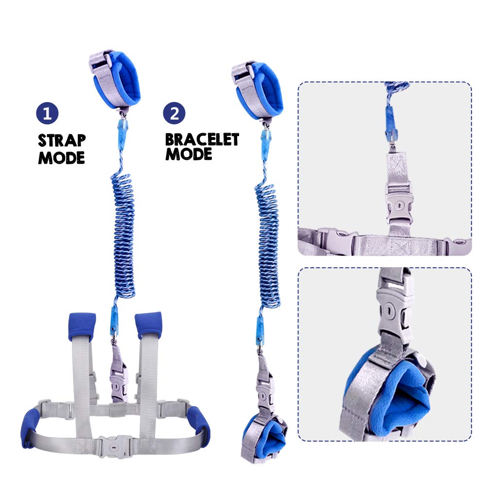 FurPaw blue leash with widened shoulder pad for kid comfort