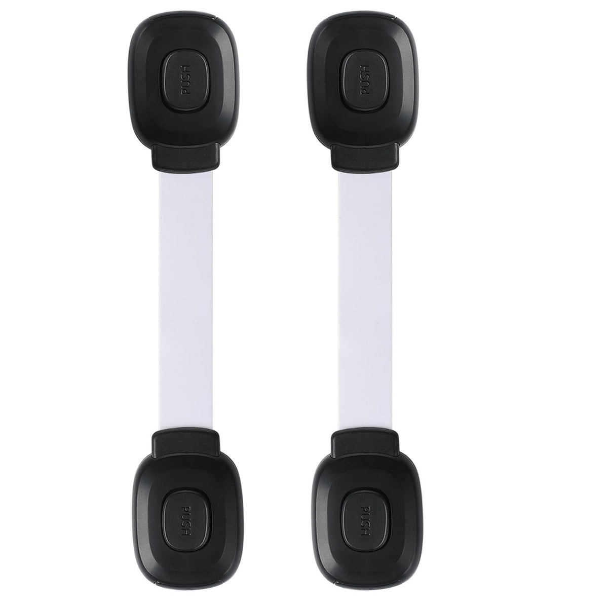Fursafe&Q baby cabinet locks with adhesive straps for easy no-drill childproofing.