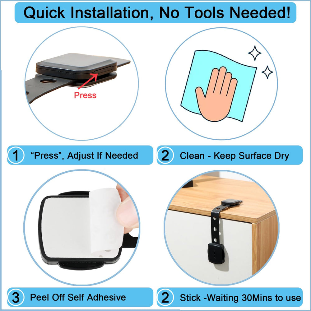 Fursafe&Q Cabinet Lock corner-fit for irregular surfaces