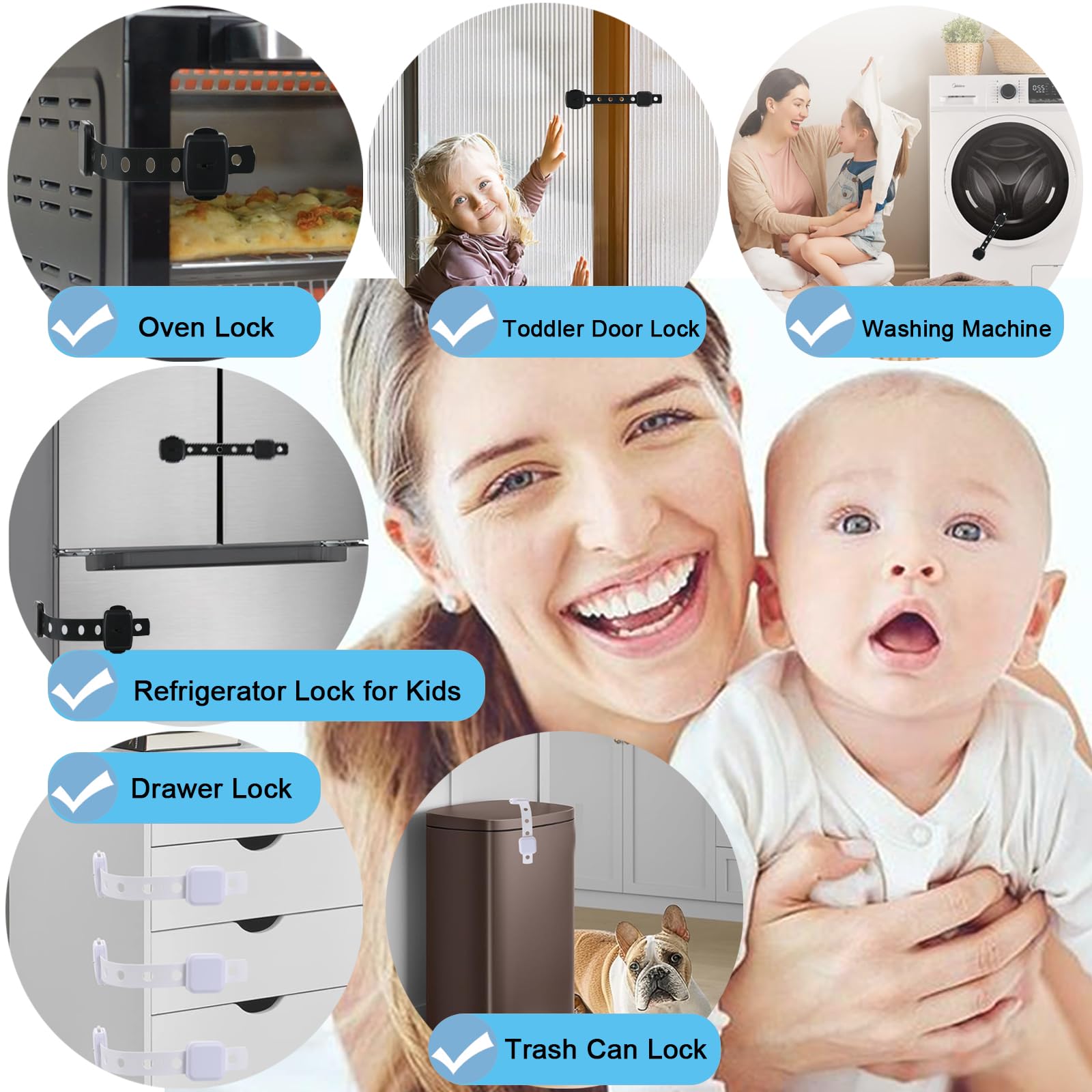 Fursafe&Q Cabinet Lock on oven area prevents access to appliances