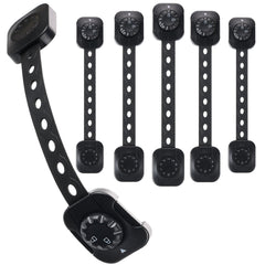 Fursafe&Q cabinet locks pack6 closeup straps for toddler-proofing cabinets and drawers
