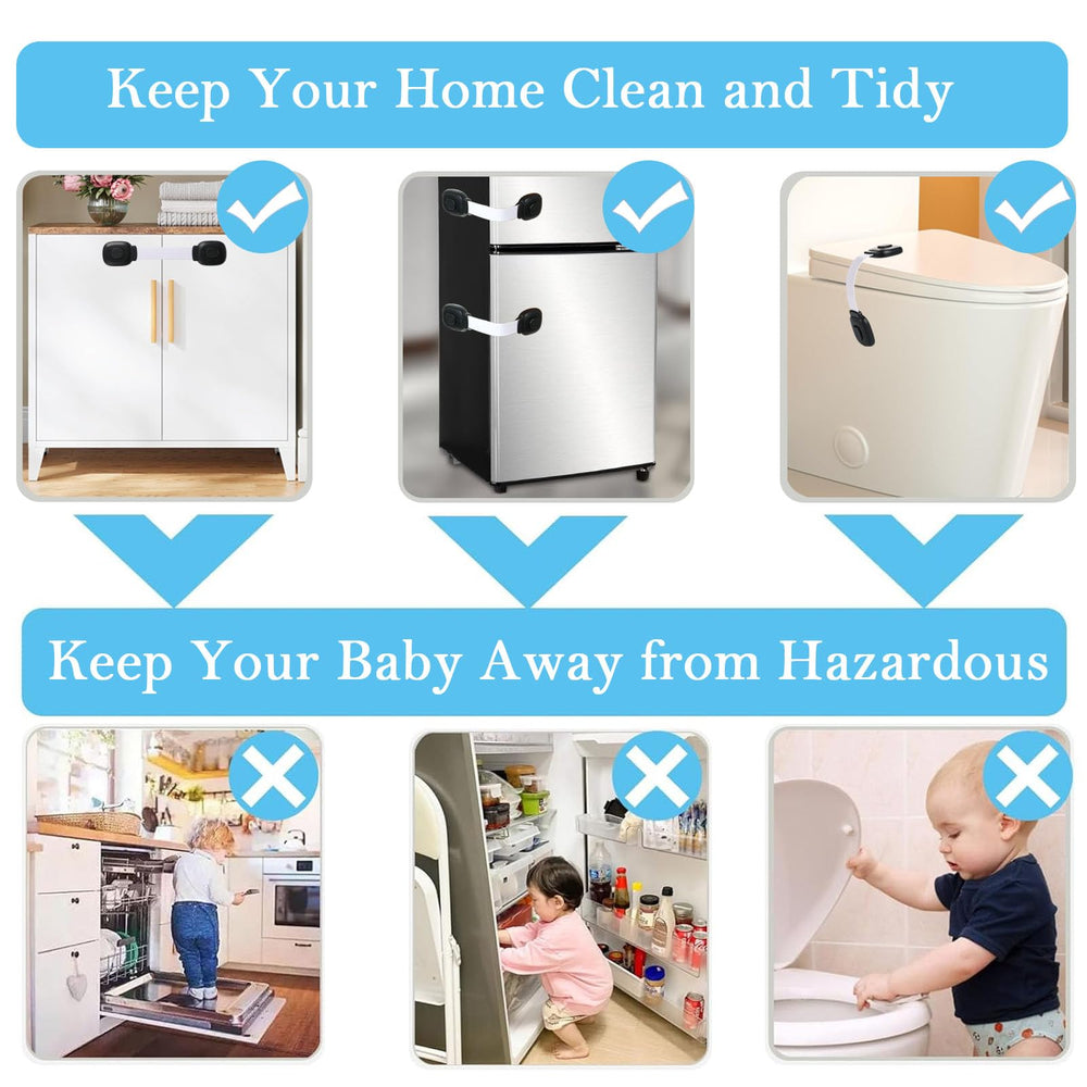 Fursafe&Q fridge lock in use keeps high-risk items out of reach for kids.