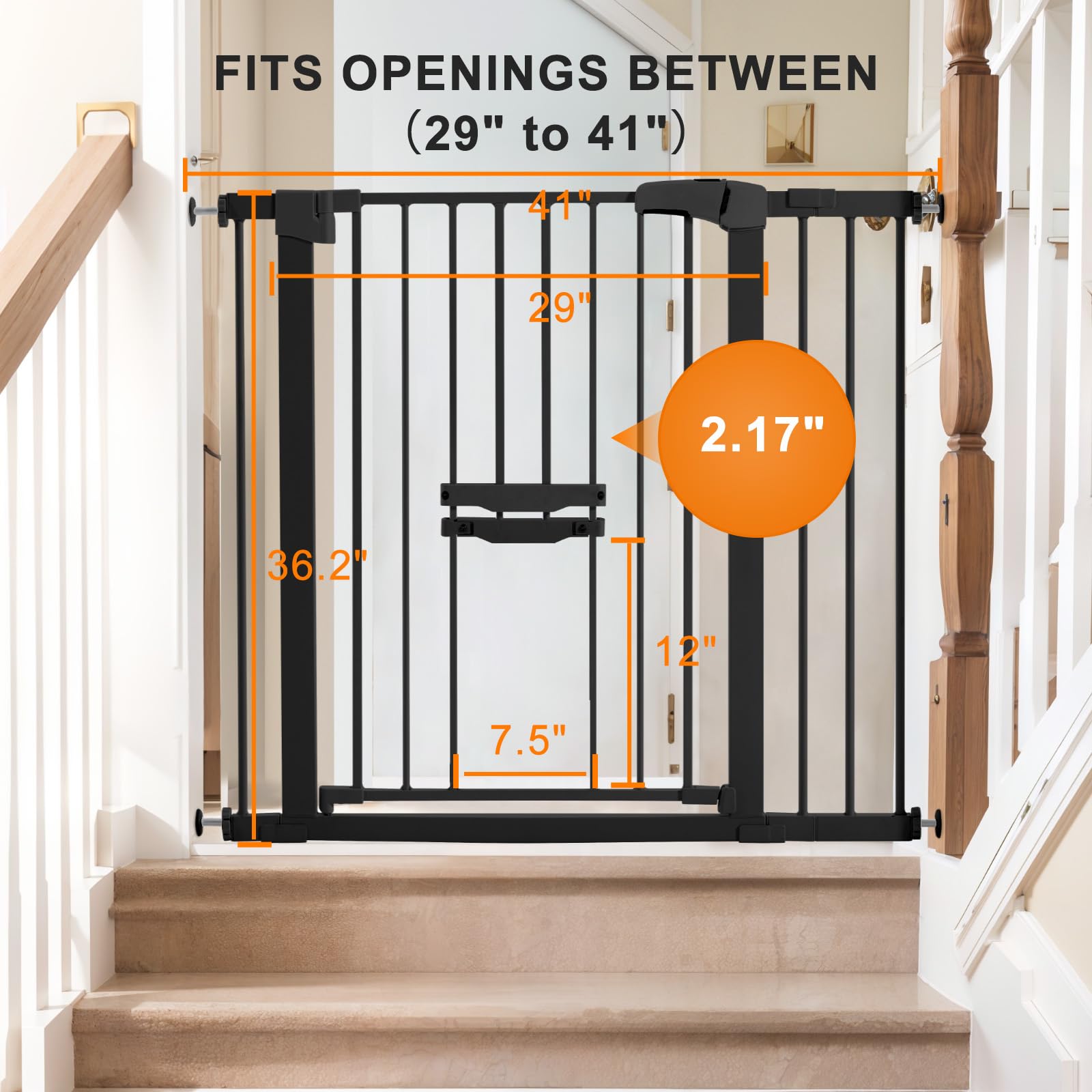 FURTIME gate with auto-close two-way opening demonstrates secure and easy passage