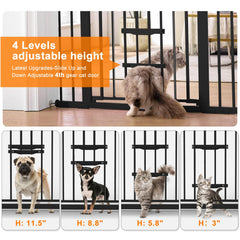 FURTIME gate pressure-mounted for quick setup and removal in hallways and doorways