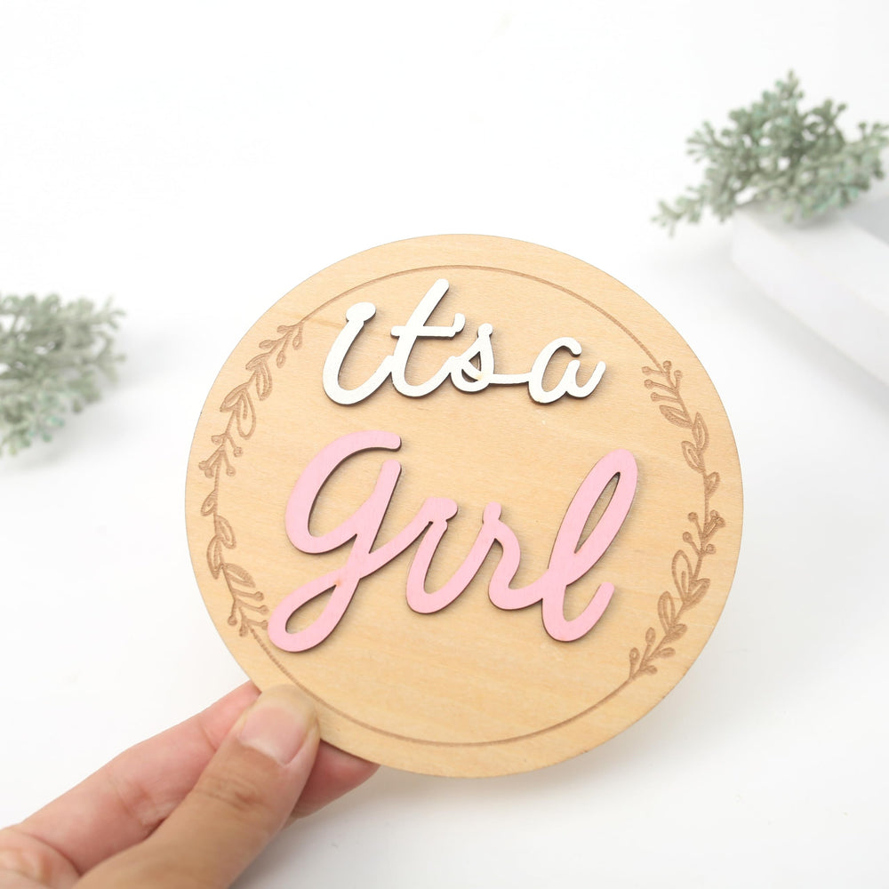 FUTNH eco-friendly pink wood sign, sustainably crafted for celebrations.