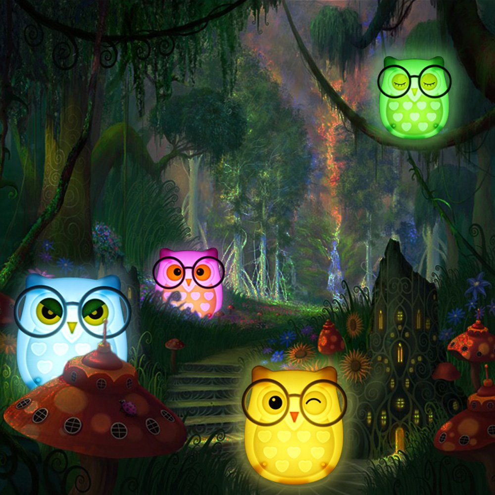 FuWinet Owl night light suits living rooms and hallways.