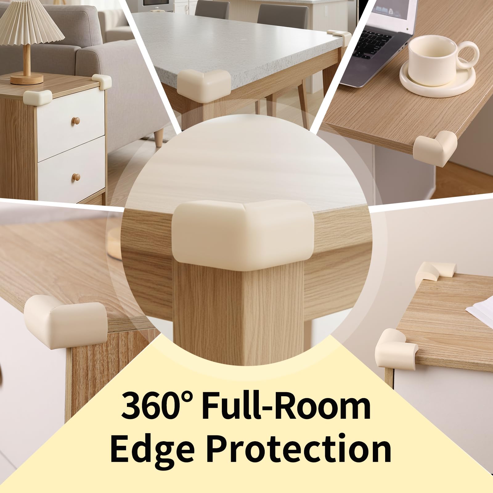 Fvbber cabinet edge protector foam shields corners without visible bulk.