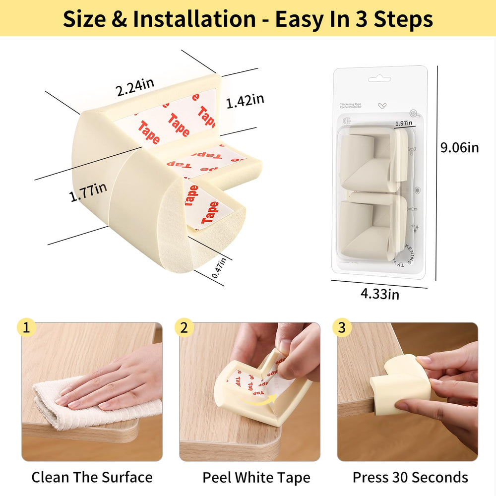 Fvbber soft NBR foam corner guard provides impact cushioning on table edges.