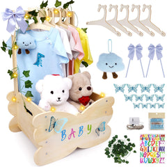 FVNPIHAM wooden baby shower crate front view for organized nursery storage