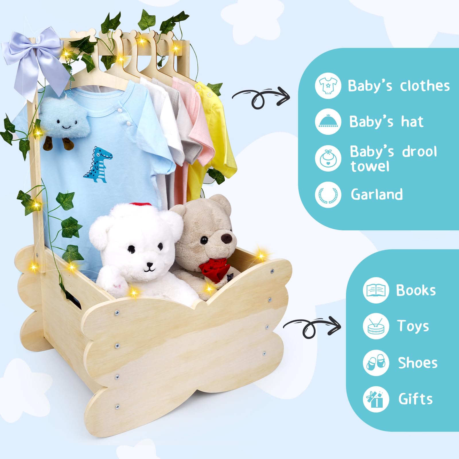 FVNPIHAM string-light detail invites soft ambient glow in nursery