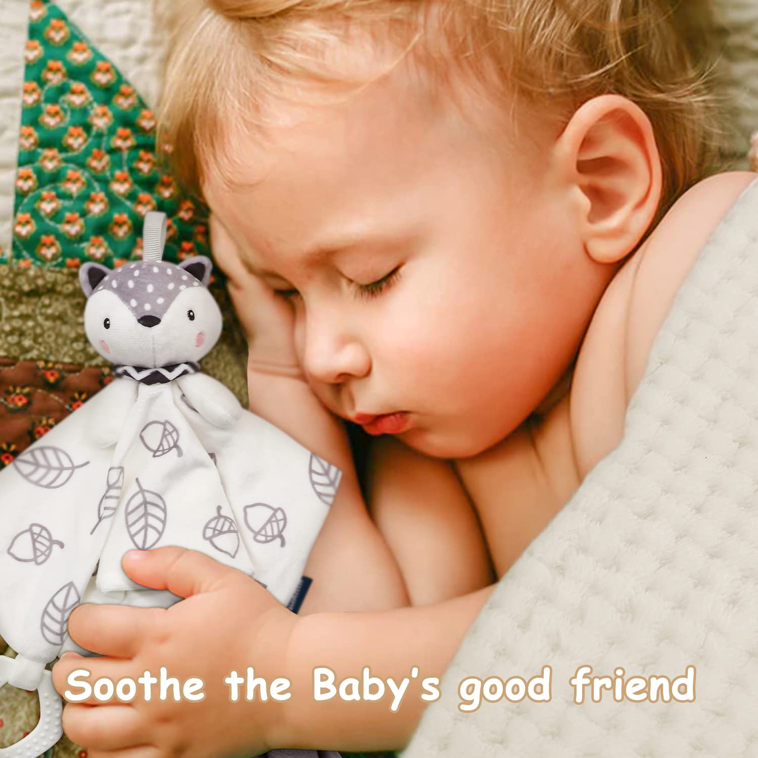 Fvntuey fox security blanket closeup highlights silky-soft touch and soothing comfort