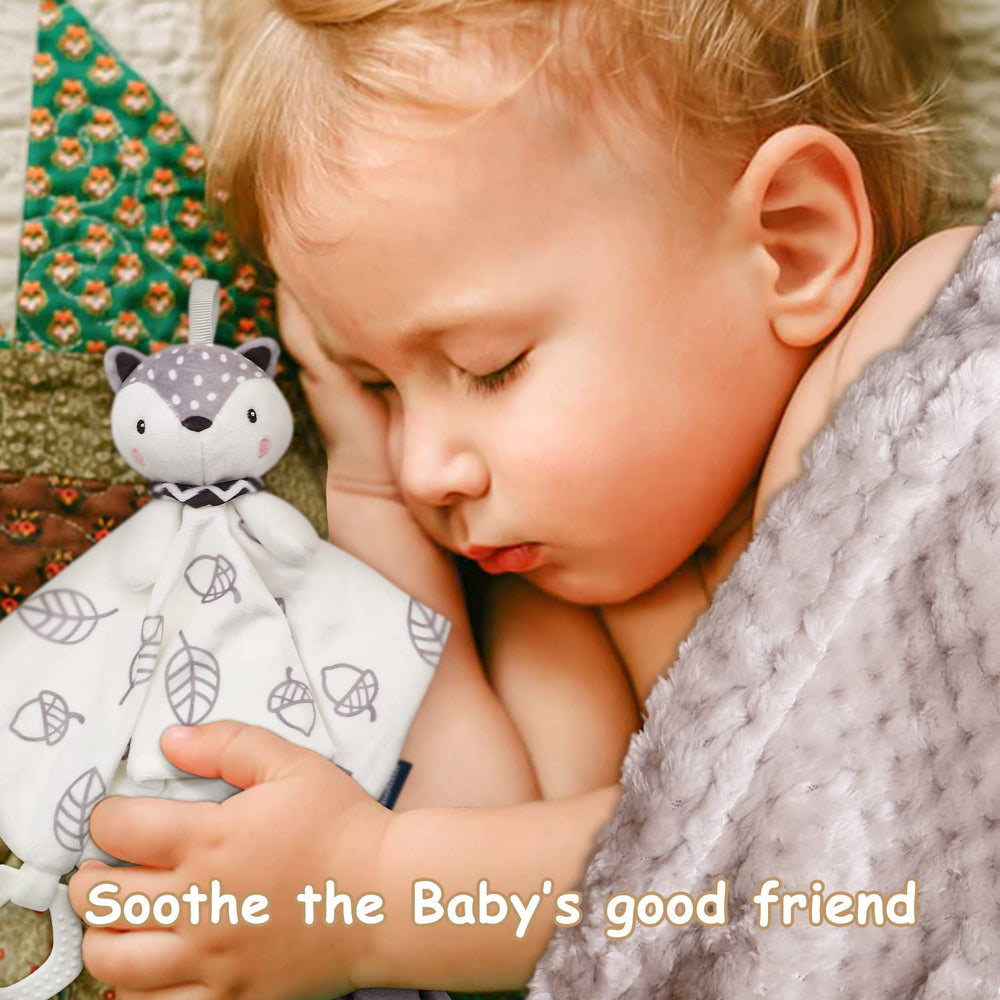 Fvntuey moon wooden rattle natural teether and gentle sound