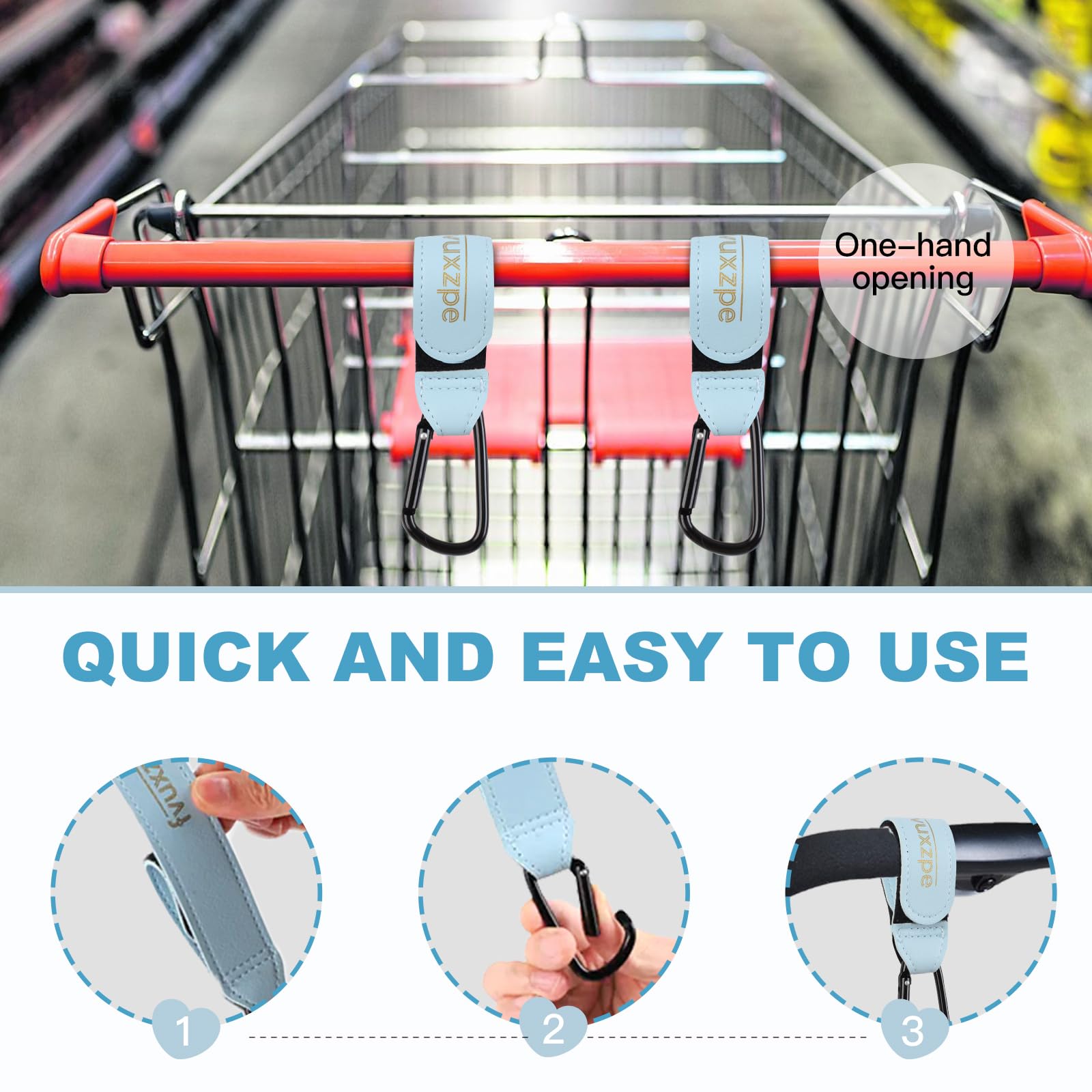 FVUXZPE travel-ready hooks free your hands during errands.