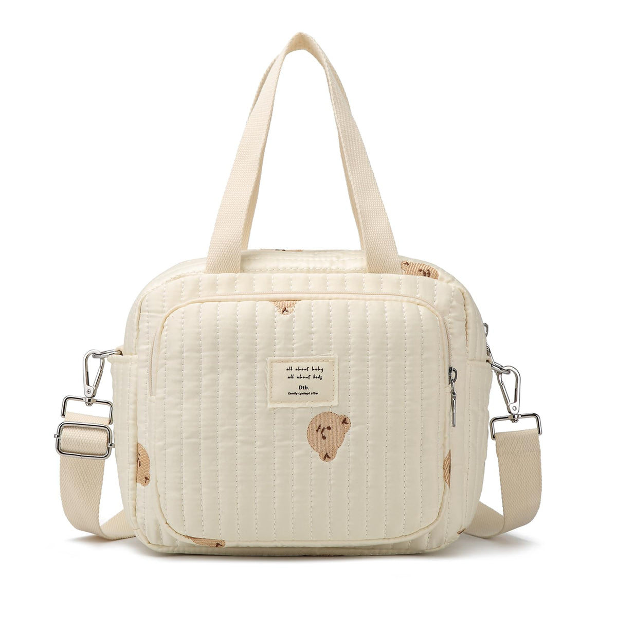 Fwkekye small diaper bag tote front pocket for quick-access baby essentials on the go.