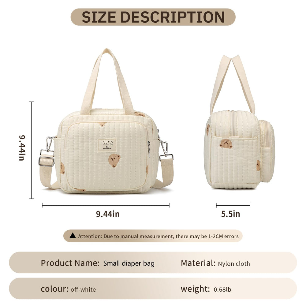 Fwkekye small diaper bag tote lightweight at 0.68 lb for busy days.