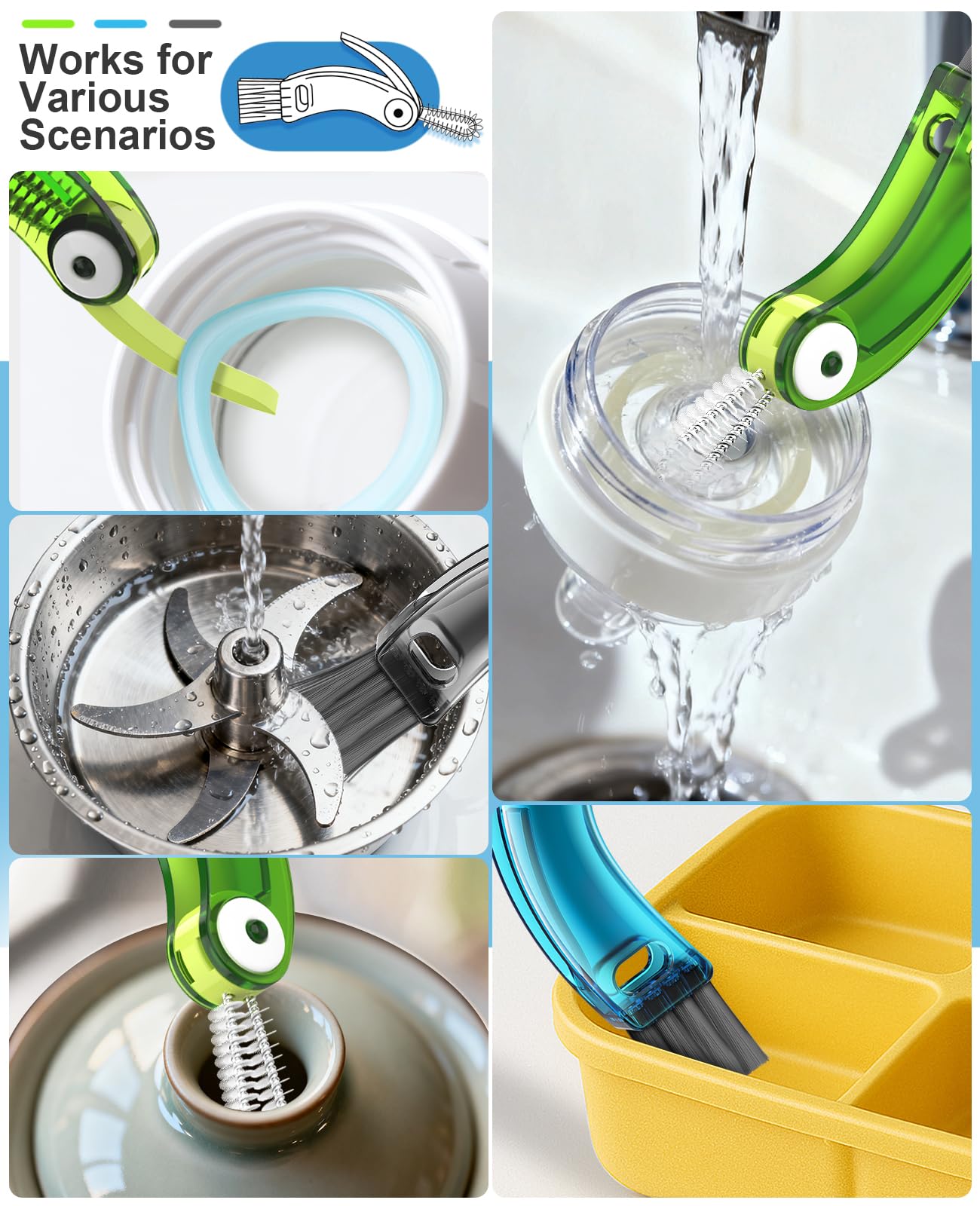 Fwomucl portable pocket-cleaning brush for home and travel on the go.