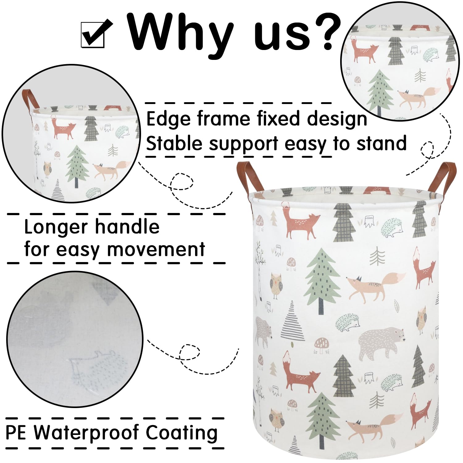 FXOCSHE large-capacity basket holds clothes, bedding, and toys