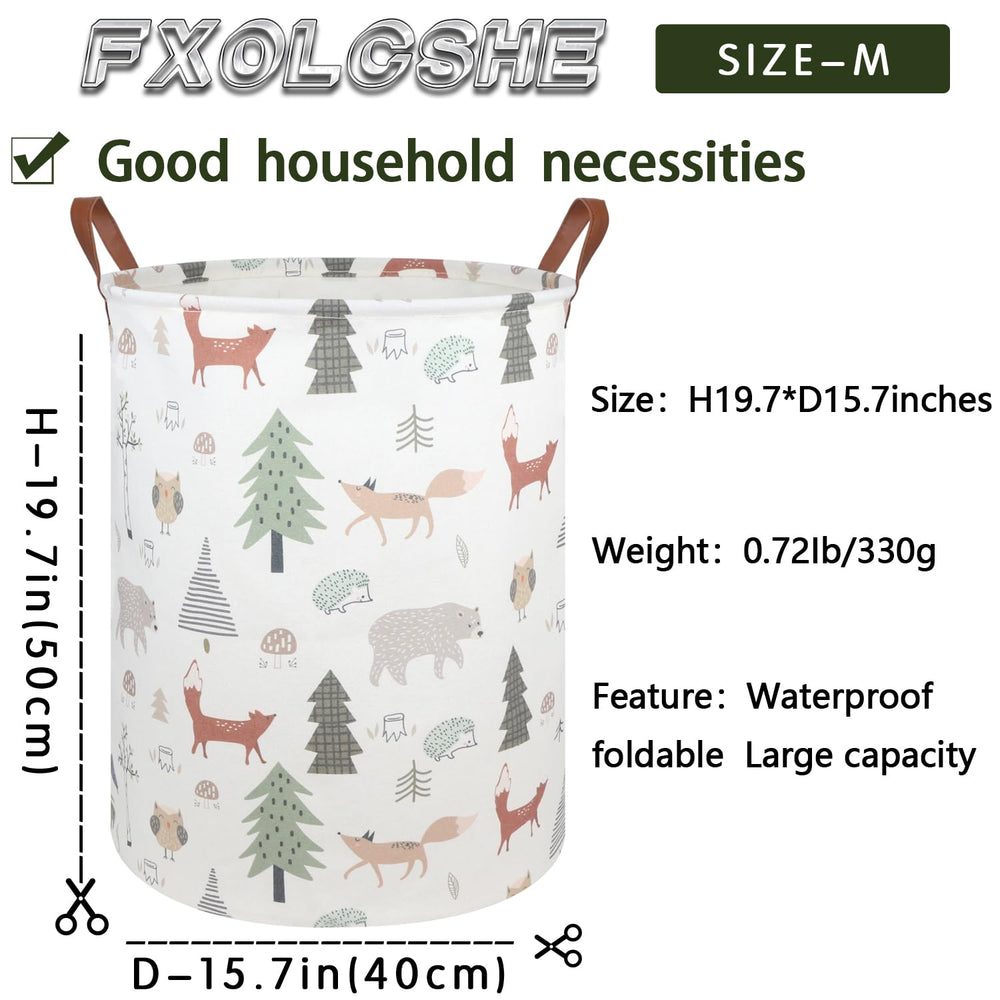 FXOCSHE nursery-decor-friendly basket stands on its own for quick access