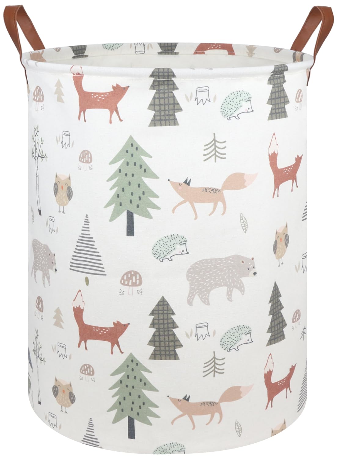 FXOCSHE Animal Baby Laundry Basket open-top keeps nursery toys organized