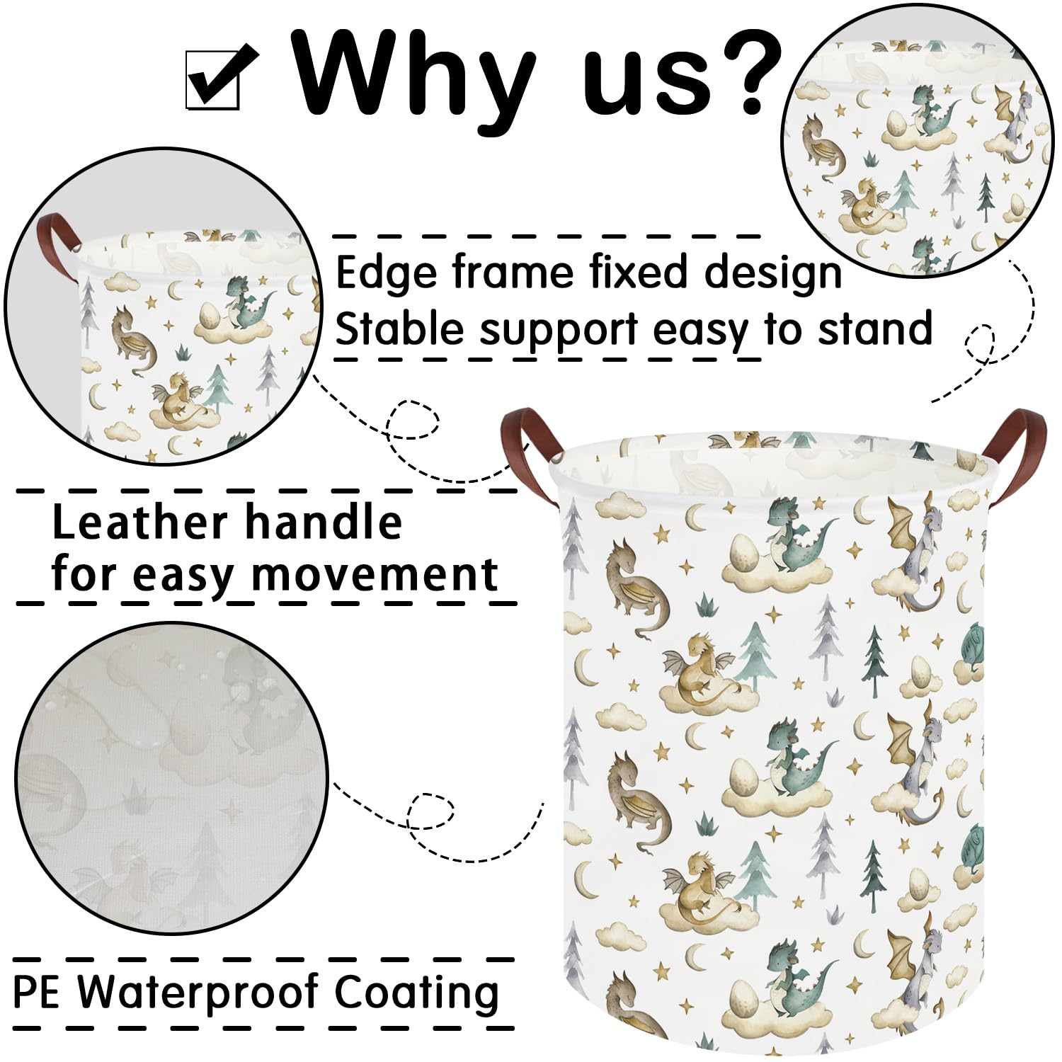 FXOCSHE dinosaur hamper in car trunk demonstrates travel-ready storage